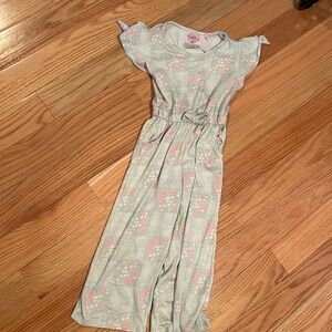 CUTE! 4T girls jumpsuit romper w tie belt